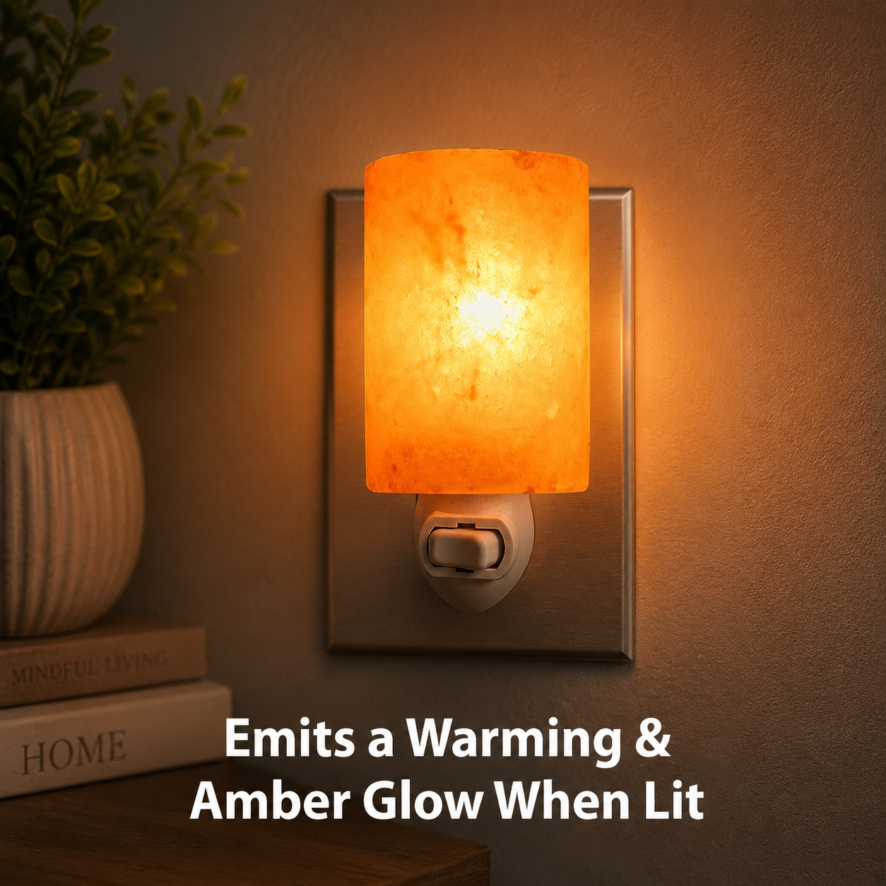 Handcrafted Himalayan Salt Nightlight Pink Cylinder Shape Lamp – A unique addition to Your Room Lighting