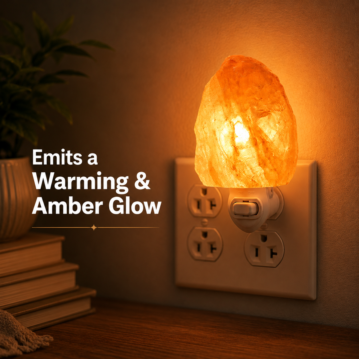 Hand Carved Natural Shape Himalayan Salt Nightlight Mini Lamp – Suitable for Bedroom Ambient Light